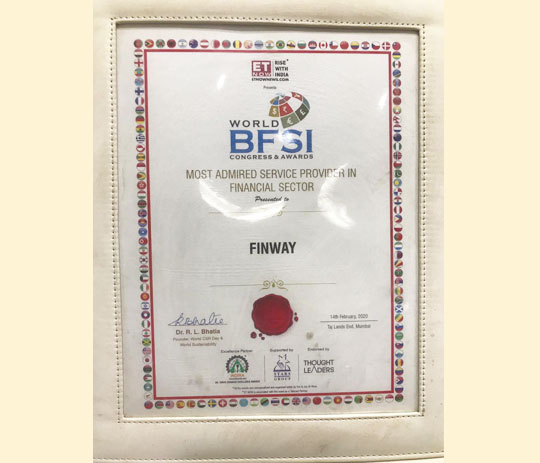 ET World BFSI AWARDS 2020 - Most Admired Service Provider